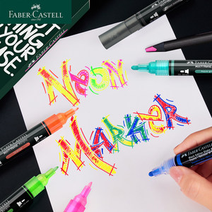 Marqueur acrylique multifonctionnel <span class=keywords><strong>Faber</strong></span>-<span class=keywords><strong>Castell</strong></span> à valve, à base d'eau, pour graffiti, affiches POP, publicité, outil de coloriage artistique - Product Image 2
