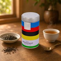Boîte en fer blanc ronde personnalisée avec logo imprimé, qualité alimentaire, pour emballage de thé, biscuits, bonbons, cadeaux - Vente en gros