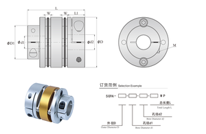 Kopling Tipe Fleksibel Cakram Kekakuan Tinggi Penyelarasan Presisi Penjepit Celah Sekrup Kopling Poros OEM Diameter Lubang 10MM Transmisi Daya - Product Image 4