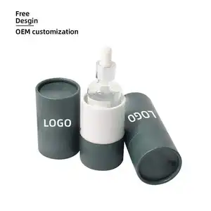 Emballage rond de produit écologique Contenants pour cosmétiques Cylindre de parfum Emballage d'huiles essentielles Bougie Tube en papier kraft