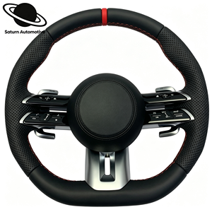 Volante de Cuero Perforado para <span class=keywords><strong>Mercedes</strong></span> Benz C200 2017 E240 W204 W207 W166 W212 W213 W221 C63 C30 2019 E53 2011 E350 AMG - Product Image 5