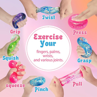 Bola Stres Glitter Squishy Figur Miniatur Penghilang Stres Bola Squishy Bola Adonan Squishy Figur Koleksi