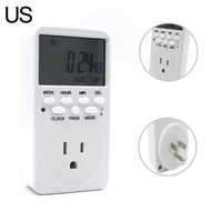Temporizador electrónico de 24h, temporizador de Cocina Digital programable de 220V, UE, Reino Unido, EE. UU., enchufe de temporizador de campana escolar