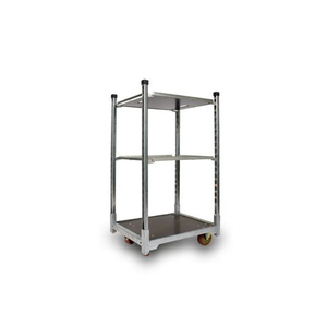Chariot à quatre roues en acier inoxydable durable, traitement de surface par poudrage, personnalisable OEM pour le stockage des fleurs, marque <span class=keywords><strong>Zenda</strong></span> - Product Image 3
