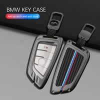 Étui à clés de luxe en cuir et alliage de carbone et de zinc pour BMW Série 3/5/7, accessoires de clés de voiture haut de gamme