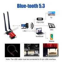 Adaptateur WiFi 6E Tri-bande 2,4 GHz/5 GHz/6 GHz 5374 Mbps pour PC Linux 802.11 Ax PCIE AX210 Adaptateur Réseau WiFi