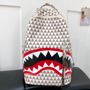 Shark Pattern Waterproof <b>Backpack</b> For Boys <b>Student</b> Outdoor Casual Sports Daily Use - Product Image 5