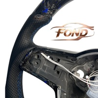 Volant personnalisé en fibre de carbone forgée bleue avec LED pour VW Golf MK5/MK6/MK7, Passat, CC et GTI