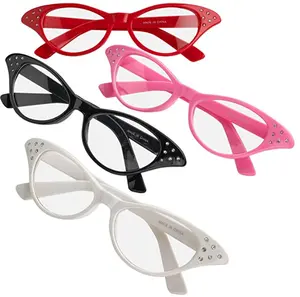 Gafas de sol de estilo ojo de gato para mujer, anteojos de sol femeninos de color rosa con lente teñida, de estilo lujoso, con grasa, para fiesta, 50s