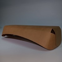 Plateau en papier kraft brun jetable personnalisé SP2531 avec boîtes à sushi en papier enduit, assiettes en papier pour sandwichs à emporter