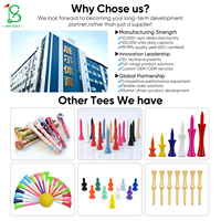 Tees de golf en caoutchouc incassables et durables, multi-tailles, pour entraînement en salle et en extérieur, vente directe usine OEM ODM