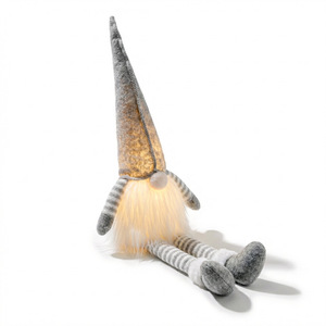 Adornos Navideños Luminosos Creativos de Duendes con Patas Suaves en Postura Sentada, Gnomos sin Rostro para el Hogar y Ventanas - Product Image 5