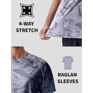 เสื้อว่ายน้ำผู้ชาย Rash Guard UPF 50+ แห้งเร็ว เย็นสบาย เสื้อยืดตกปลา เสื้อกีฬาสีเทาเข้ม - Product Image 4