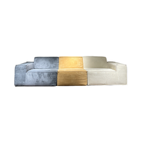 Canapé d'angle moderne 2 places en forme de L, garni de mousse à mémoire de forme, revêtement en velours côtelé lavable, assise profonde, sans assemblage, pour salon