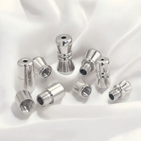 Fermoirs à vis en acier inoxydable, embouts de fermoirs, connecteurs de bijoux pour la fabrication de colliers et bracelets