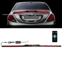 Spoiler universel pour voiture, modification décorative, spoiler lumineux en fibre de carbone, bande lumineuse LED montée sur véhicule, feu stop monté en hauteur