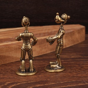 Figurine de robot Donald Duck en laiton vintage, décoration rustique pour la maison, pièce unique - Product Image 2