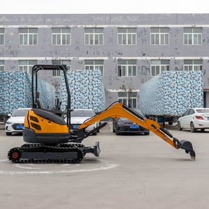 Mini Escavatore Multifunzione HT25 da 2,5 Tonnellate per Posa Cavi Stradali e Scavo Drenaggio <span class=keywords><strong>con</strong></span> Cingoli in Acciaio - Product Image 4