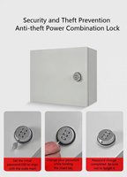 Boîtier de distribution en acier laminé à froid avec revêtement en poudre, protection contre la charge, panneau de commande, interrupteur, étanche IP55, 32A, 220V, 2-4 prises