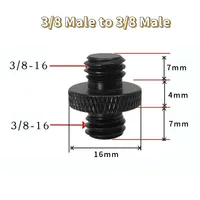 Vis de conversion universelle pour appareil photo, adaptateur de montage de trépied avec vis mâle 3/8 vers 3/8 M8 M10, raccord d'équipement générique