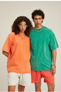 Camiseta de Algodón 100% de Alta Calidad con Logo Vintage Desgastado, Efecto Lavado Ácido y Piedra, 230 Gramos, Personalizada para Hombre, Serigrafía - Product Image 4