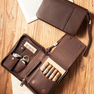 Estuche para Cigarros de Cuero Genuino, Estuche de Viaje Grande para Cigarros, Organizador, Regalo para el Día del Padre - Product Image 3
