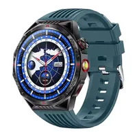 Jam Tangan Pintar HT28 Pria TFT Silika Gel Senter Laser Kompas Olahraga Luar Ruangan untuk Panggilan Suara AI Baterai Besar 450mAh