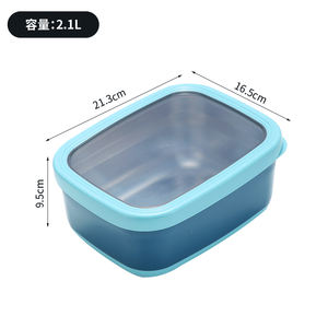 Atacado Homio Tedemei 2.1L Portátil À Prova de Vazamento Antiderrapante Skid-resistência Seal Lid Lunch Box Inner Aço Inoxidável Food Container - Product Image 3