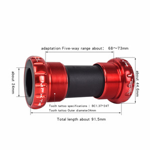 <span class=keywords><strong>Eje</strong></span> de <span class=keywords><strong>Pedalier</strong></span> para Bicicleta de Montaña FMFXTR, Tipo Roscado BB91, 68-73 mm, Aluminio, Rodamiento Sellado, <span class=keywords><strong>Eje</strong></span> <span class=keywords><strong>Hueco</strong></span> Integrado - Product Image 3