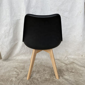 Nordic Italian Design Padded <b>Wooden</b> Legs Cafe Restaurant Colors PP Plastic Tulip Dining <b>Chairs</b> - Product Image 3