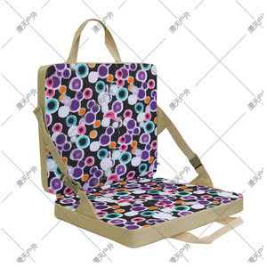Cojín para asiento de camping al aire libre con diseño floral, cojín rectangular portátil de fibra de poliéster para silla, para uso en viajes y picnics - Product Image 3