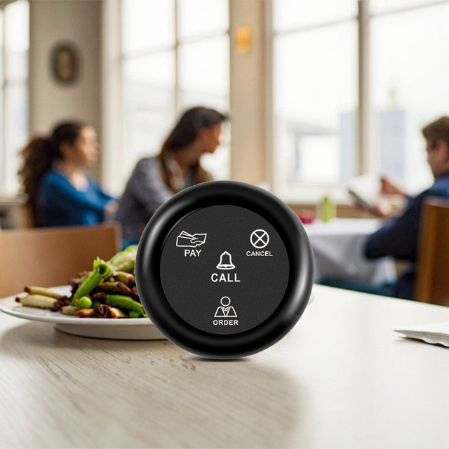 Customized 4-Button Wireless Pager for Restaurants Cafes Clinics Hospitals Nursing Homes