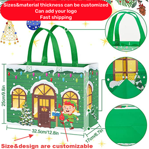 Reusable High Quality Custom Design Non Woven Promotion Holiday <strong>Gift</strong> Shopping Tote Non-Woven Bag For <strong>Christmas</strong> <strong>Gifts</strong>' Packing - Product Image 2