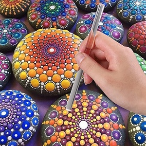 Creativo 20Pcs Mandala Pittura Template Punteggiano Tools Kit per il FAI DA TE di Pietra di Arte <span class=keywords><strong>Disegno</strong></span> Mandala - Product Image 6