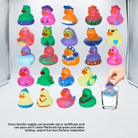 Canardons en plastique à presser qui changent de couleur avec logo personnalisé, jouets de bain et de plage pour bébés, remplissage de panier de Pâques, mini-canards