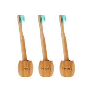 Cepillo de dientes de bambú de cerdas de nylon suave Soporte de bambú de cepillo de dientes ecológico envuelto individualmente - Product Image 3