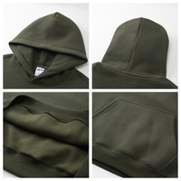 Sudadera con Capucha Casual con Logotipo Bordado Personalizado, Sudadera de Forro Polar Grueso de Alta Calidad de 350 g, Sudadera con Capucha de Invierno para Hombre, Talla Grande, con Bolsillos
