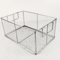 Panier en fil métallique tissé en acier inoxydable 304/316 personnalisé avec poignée flexible - Organisateur de rangement multifonctionnel pour la cuisine et l'industrie