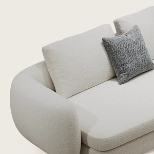Canapé en tissu crème français <span class=keywords><strong>Saint</strong></span>-<span class=keywords><strong>Germain</strong></span>, directement de l'usine, grand canapé familial, coin arqué, vente en gros pour hôtels, personnalisable - Product Image 4
