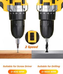 전문가용 무선 드릴 드라이버 브러시리스 모터 가변 속도 128N.m 토크 30mm 최대 드릴링 직경 산업용 공구 - Product Image 2