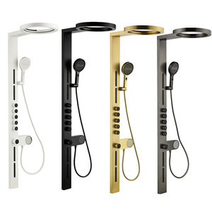 German Gold Shower Set Five Function Waterfall Rain Shower With Digital Display Home Use Overhead Shower - Product Image 1