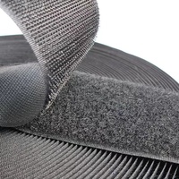 2 pouces Logo personnalisé Nylon haute adhérence auto-adhésif noir crochet et boucle Velcroes sangle crochet et boucle sangle avec logo