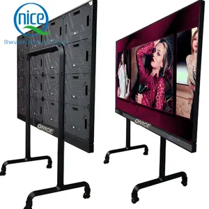 QNICELED P0.9 P1.2 P1.5 P1.8 Large size LED TV Screen 108 136 163 inch Movable Free Stand HD LED Video Wall Display Screen