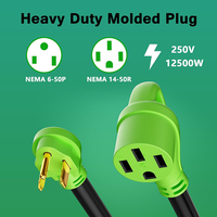 6-50P vers NEMA 14-50R EV Chargeur Adaptateur Cordon 50 Amp 3 Prong Plug vers 4 Prong Femelle