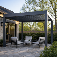 Pergola en aluminium Jiake avec toit à lames motorisées télécommandées pour projets résidentiels, jardins, terrasses et espaces extérieurs