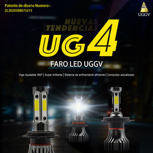 UG4 <span class=keywords><strong>Ampoules</strong></span> <span class=keywords><strong>de</strong></span> phares à LED 6500K, 400% plus brillantes blanc froid Super Bright 9003 Halogène Remplacement principal et faisceau <span class=keywords><strong>de</strong></span> <span class=keywords><strong>croisement</strong></span>, avec ventilateur - Product Image 5