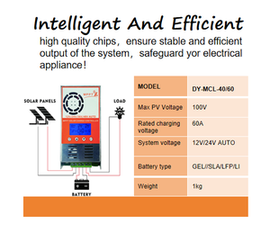 Controlador Solar Confiable con Energía de Respaldo, Controlador de Carga Mppt de 10A/20A/40A/60A para Red Eléctrica Estable en Filipinas/Indonesia - Product Image 4