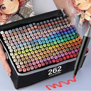 Marcadores de Alcohol de Doble Punta, Marcadores Permanentes para Dibujo Artístico, para Ilustración, Suministros Escolares - Product Image 1