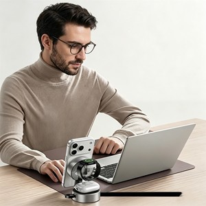 Accessoires pour gadgets intelligents, chargeur sans fil magnétique pliable 3 en 1 portable 15W à charge rapide <span class=keywords><strong>avec</strong></span> câble rétractable pour <span class=keywords><strong>iPhone</strong></span> - Product Image 6