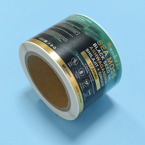 OEM ODM <b>Roll</b> Product Label Custom Printed Gold Hot Stamping Self Adhesive Vitamin Jar Packaging Sticker - Product Image 5